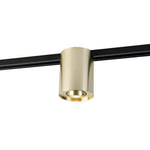 QAZQA - Modern Moderner 1-phasiger SchienenSpot I Spotlight I Deckenspot I Deckenstrahler I Strahler I Lampe I Leuchte Gold I Messing - Iconic Rondoo Up I Wohnzimmer I Schlafzimmer - Stahl Rund - LED von Qazqa