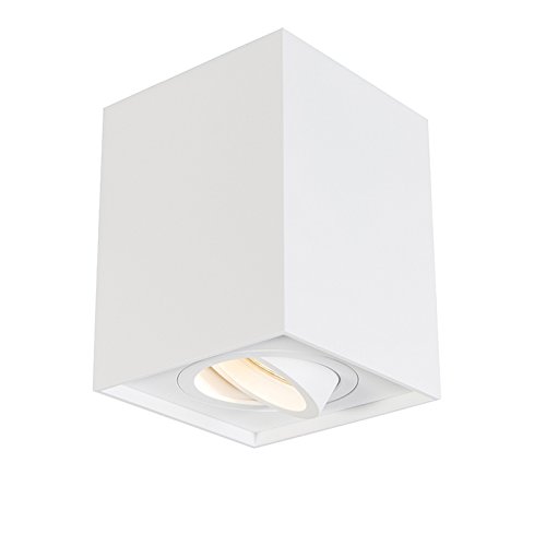 QAZQA - Modern Moderner AufbauWand Spot I Spotlight I Deckenspot I Deckenstrahler I Strahler I Lampe I Leuchte weiß verstellbar - Quadro 1 Up I Wohnzimmer I Schlafzimmer - Aluminium Würfel I Quadratis QAZQA - Modern Moderner AufbauWand Spot I Spotlight I Deckenspot I Deckenstrahler I Strahler I Lampe I Leuchte weiß verstellbar - Quadro 1 Up I Wohnzimmer I Schlafzimmer - Aluminium Würfel I Quadratis von Qazqa