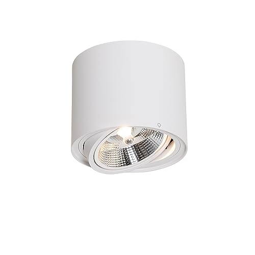 Qazqa - Modern Moderner Deckenstrahler weiß dreh- und neigbar AR111 - Rondoo Up I Wohnzimmer I Schlafzimmer - Aluminium Zylinder - LED geeignet GU10 Qazqa - Modern Moderner Deckenstrahler weiß dreh- und neigbar AR111 - Rondoo Up I Wohnzimmer I Schlafzimmer - Aluminium Zylinder - LED geeignet GU10 von Qazqa
