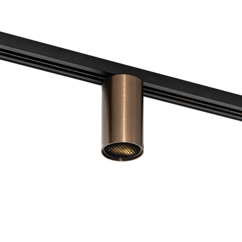 QAZQA - Modern Moderner Dunkelbronze-Spot I Spotlight I Deckenspot I Deckenstrahler I Strahler I Lampe I Leuchte für 1-Phasen-Schienen-System GU10 35mm - Iconic Ruby Honey I Wohnzimmer I Schlafzimmer von Qazqa