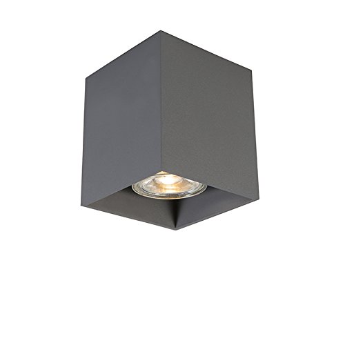 QAZQA - Modern Moderner AufbauSpot I Spotlight I Deckenspot I Deckenstrahler I Strahler I Lampe I Leuchte Dunkelgrau GU10 50mm - Qubo I Wohnzimmer I Schlafzimmer - Aluminium Würfel I Quadratisch - LED QAZQA - Modern Moderner AufbauSpot I Spotlight I Deckenspot I Deckenstrahler I Strahler I Lampe I Leuchte Dunkelgrau GU10 50mm - Qubo I Wohnzimmer I Schlafzimmer - Aluminium Würfel I Quadratisch - LED von Qazqa