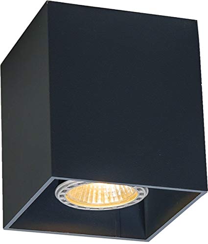 QAZQA - Modern Moderner AufbauWand Spot I Spotlight I Deckenspot I Deckenstrahler I Strahler I Lampe I Leuchte Schwarz GU10 50mm - Qubo I Wohnzimmer I Schlafzimmer - Aluminium Würfel I Quadratisch - L von Qazqa