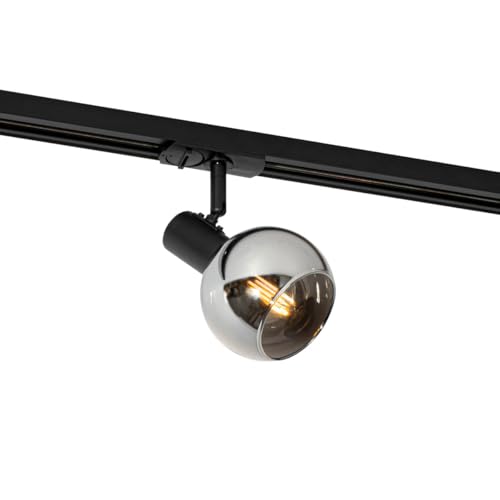 QAZQA - Modern Moderner schwarzer Spot I Spotlight I Deckenspot I Deckenstrahler I Strahler I Lampe I Leuchte für 1-phasiges Schienensystem Komplettset I Spotlight I Deckenspot I Deckenstrahler I Stra QAZQA - Modern Moderner schwarzer Spot I Spotlight I Deckenspot I Deckenstrahler I Strahler I Lampe I Leuchte für 1-phasiges Schienensystem Komplettset I Spotlight I Deckenspot I Deckenstrahler I Stra von Qazqa