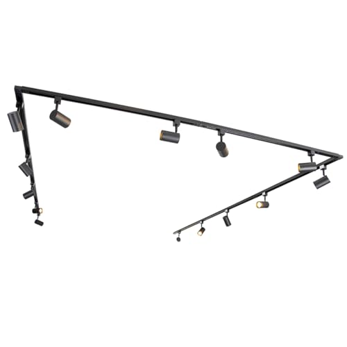 QAZQA - Modern Modernes 1-Phasen-Schienensystem Komplettset I Spotlight I Deckenspot I Deckenstrahler I Strahler mit 14 Spot I Spotlight I Deckenspot I Deckenstrahler I Strahler I Lampe I Leuchtes sch von Qazqa