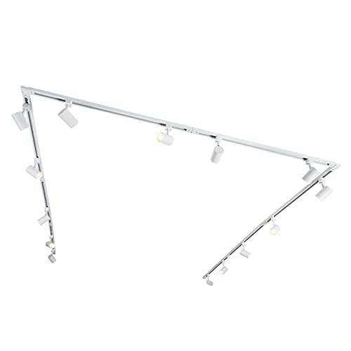 QAZQA - Modern Modernes Schienensystem Komplettset I Spotlight I Deckenspot I Deckenstrahler I Strahler weiß mit 14 Spot I Spotlight I Deckenspot I Deckenstrahler I Strahler I Lampe I Leuchtes 1-phasi von Qazqa
