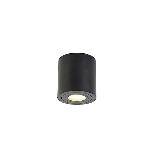 QAZQA - Modern Smarter BadSpot I Spotlight I Deckenspot I Deckenstrahler I Strahler I Lampe I Leuchte schwarz rund IP44 inkl. WLAN GU10 - Capa Dimmer I Dimmbar - Aluminium Zylinder - LED geeignet GU10 QAZQA - Modern Smarter BadSpot I Spotlight I Deckenspot I Deckenstrahler I Strahler I Lampe I Leuchte schwarz rund IP44 inkl. WLAN GU10 - Capa Dimmer I Dimmbar - Aluminium Zylinder - LED geeignet GU10 von Qazqa