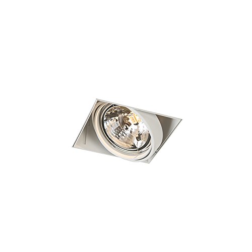 Qazqa - Modern Vertiefter Spot weiß AR111 drehbar und kippbar - Oneon I Wohnzimmer I Schlafzimmer - Stahl Quadratisch - LED geeignet G53 Qazqa - Modern Vertiefter Spot weiß AR111 drehbar und kippbar - Oneon I Wohnzimmer I Schlafzimmer - Stahl Quadratisch - LED geeignet G53 von Qazqa