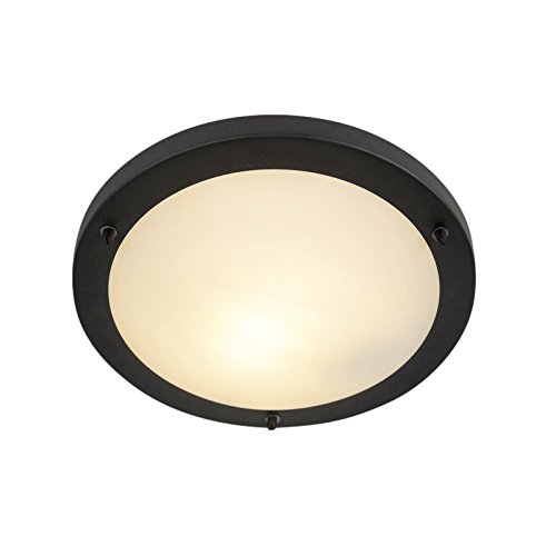 Qazqa - Moderne Bad I Badezimmer Außen Deckenleuchte I Deckenlampe I Lampe I Leuchte schwarz IP44 - Yuma 31 I Außenbeleuchtung - Glas Rund - LED geeignet E27 Qazqa - Moderne Bad I Badezimmer Außen Deckenleuchte I Deckenlampe I Lampe I Leuchte schwarz IP44 - Yuma 31 I Außenbeleuchtung - Glas Rund - LED geeignet E27 von Qazqa