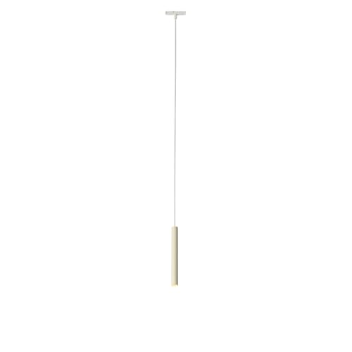 QAZQA - Moderne Hängelampe I Pendellampe I Pendelleuchte Weiß und Beige für 1-phasiges Schienensystem Komplettset I Spotlight I Deckenspot I Deckenstrahler I Strahler - Slimline Keno I Wohnzimmer I Sc von Qazqa