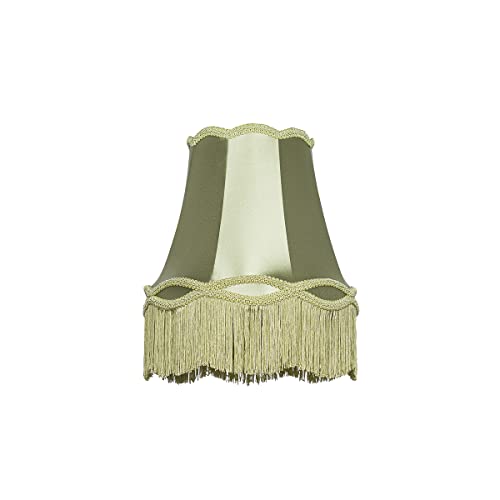 QAZQA Retro Textil Stofflampenschirm grün 30 cm - Oma, von Qazqa
