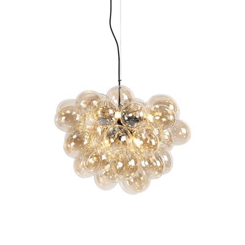 Qazqa - Art Deco Art Deco Hängelampe I Pendellampe I Pendelleuchte schwarz mit Glas 8-Licht - Uvas I Schlafzimmer - Kugel I Kugelförmig - LED geeignet G9 Qazqa - Art Deco Art Deco Hängelampe I Pendellampe I Pendelleuchte schwarz mit Glas 8-Licht - Uvas I Schlafzimmer - Kugel I Kugelförmig - LED geeignet G9 von Qazqa