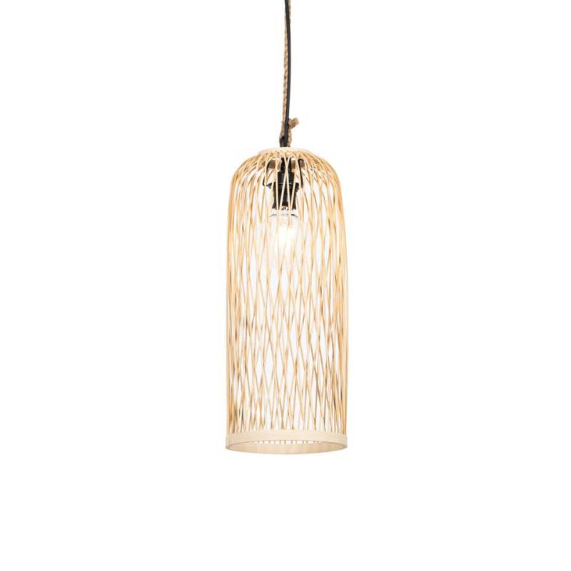 Qazqa Außen-Deckenleuchte Calamus, ohne Leuchtmittel, E27, Naturel, Landhaus, Rattan, 1-flammig von Qazqa