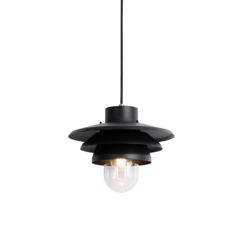 Qazqa Außen-Deckenleuchte Morty, ohne Leuchtmittel, E27, Schwarz, Design, Stahl, 1-flammig von Qazqa