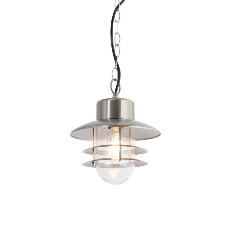 Qazqa Außen-Deckenleuchte Shell, ohne Leuchtmittel, E27, Stahl, Industrie, Stahl, 1-flammig von Qazqa