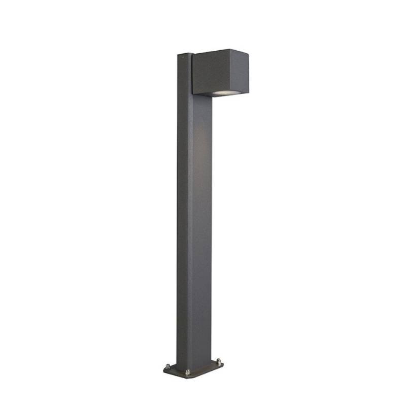 Qazqa Außen-Stehlampe Baleno, LED wechselbar, GU10, Dunkelgrau, Modern, Aluminium, 1-flammig von Qazqa