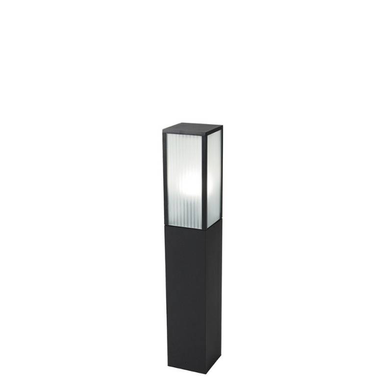Qazqa Außen-Stehlampe Charlois, LED wechselbar, E27, Schwarz, Modern, Aluminium, 1-flammig von Qazqa