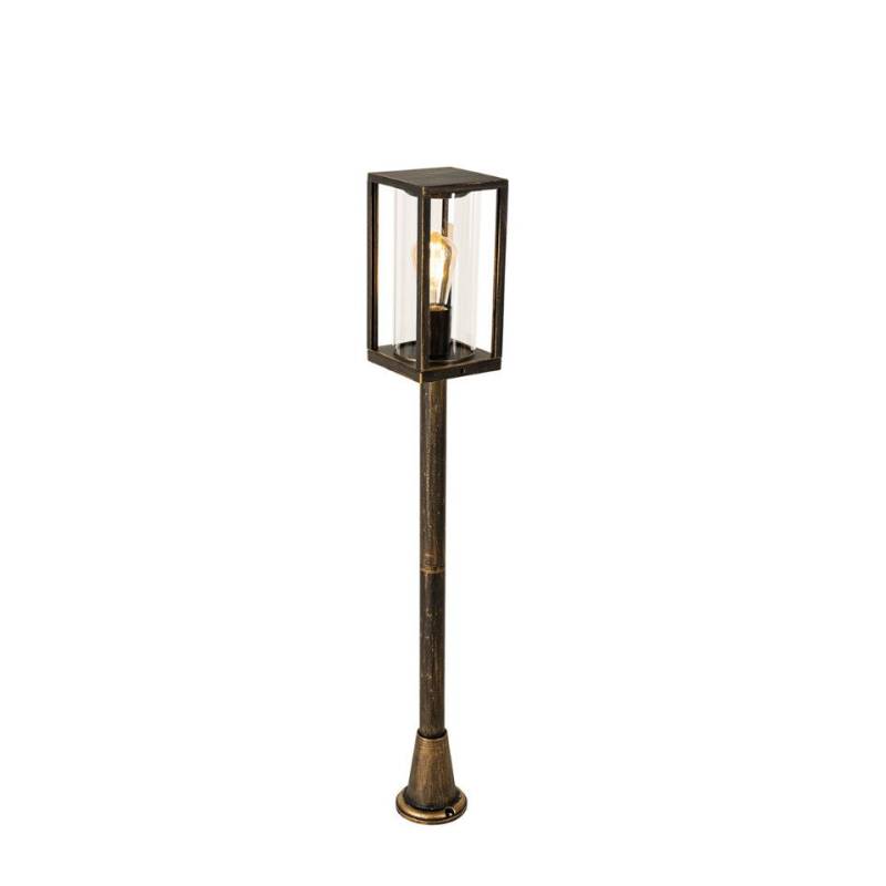 Qazqa Außen-Stehlampe Charlois, ohne Leuchtmittel, E27, Gold/Messing, Industrie, Aluminium, 1-flammig von Qazqa