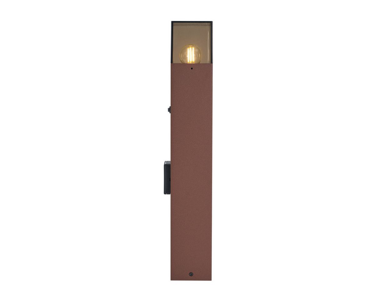 Qazqa Außen-Stehlampe Denmark, ohne Leuchtmittel, E27, Rostbraun, Industrie, Aluminium, 1-flammig von Qazqa