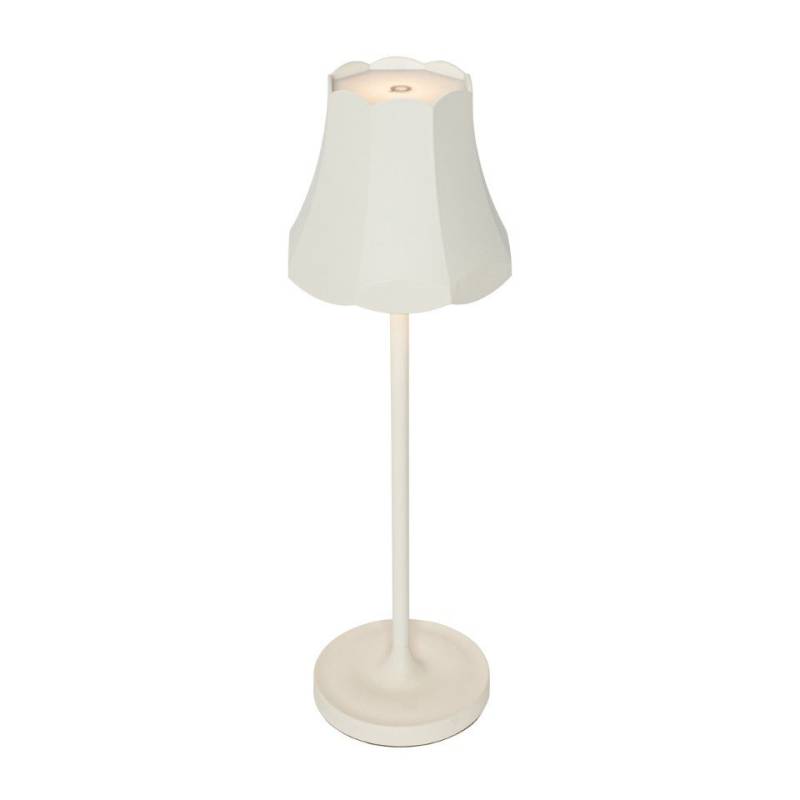 Qazqa Außen-Stehlampe Granny retro, LED fest integriert, (nicht austauschbare) LED, Weiß, Retro, Aluminium, 1-flammig von Qazqa