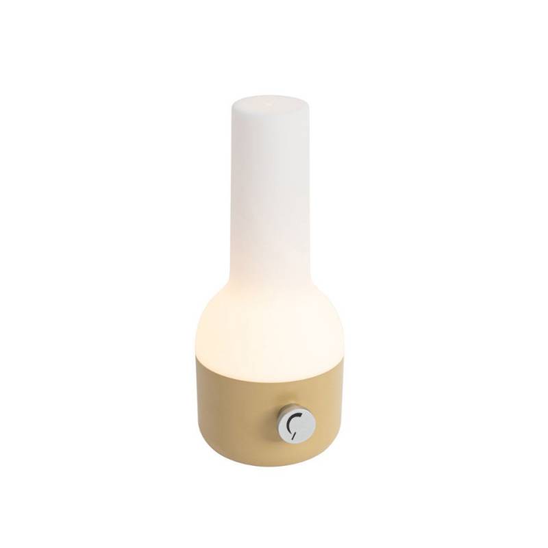Qazqa Außen-Stehlampe Haard, LED fest integriert, (nicht austauschbare) LED, Gold, Modern, Kunststoff, 1-flammig von Qazqa