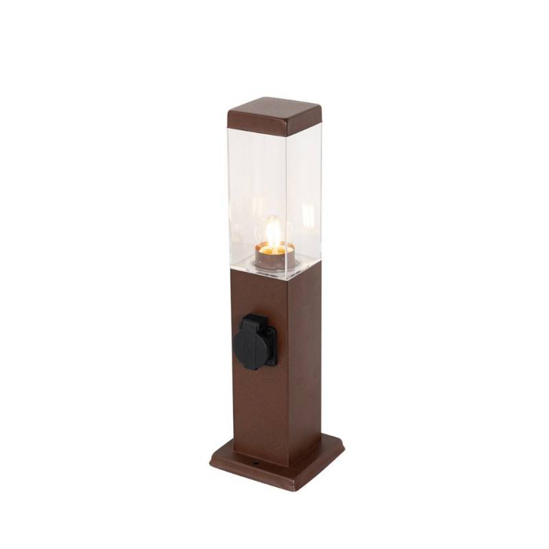 Qazqa Außen-Stehlampe Malios, ohne Leuchtmittel, E27, Rostbraun, Design, Stahl, 1-flammig von Qazqa