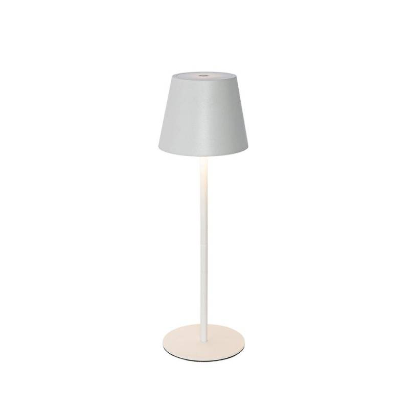 Qazqa Außen-Stehlampe Murdock, LED fest integriert, (nicht austauschbare) LED, Weiß, Modern, Stahl, 1-flammig von Qazqa