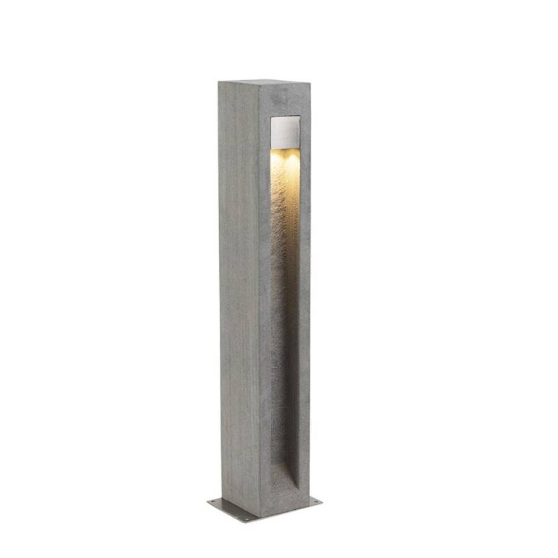 Qazqa Außen-Stehlampe Sneezy, LED fest integriert, (nicht austauschbare) LED, Grau, Modern, Stein/Beton, 1-flammig von Qazqa
