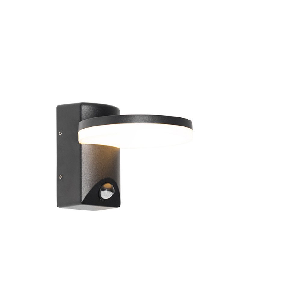 Qazqa Außen-Wandleuchte Esmee, LED fest integriert, (nicht austauschbare) LED, Schwarz, Modern, Aluminium, 1-flammig Qazqa Außen-Wandleuchte Esmee, LED fest integriert, (nicht austauschbare) LED, Schwarz, Modern, Aluminium, 1-flammig von Qazqa