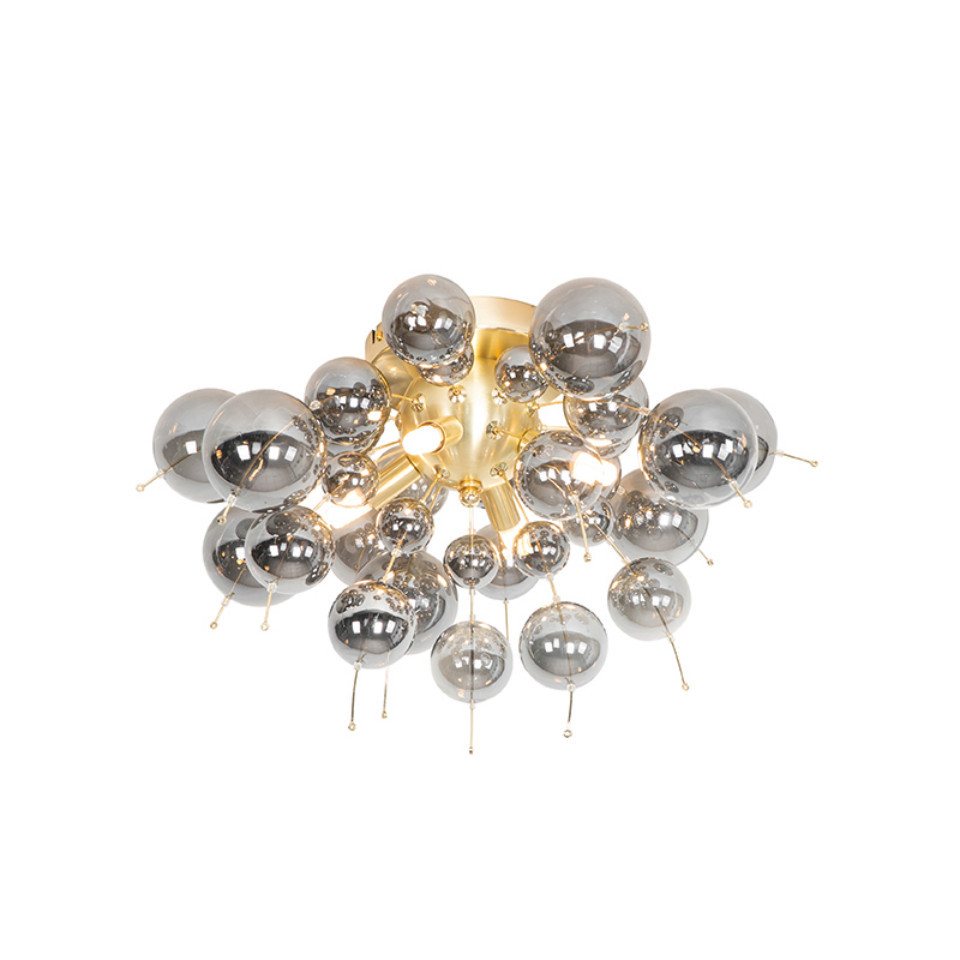 Qazqa Deckenleuchte Explode, ohne Leuchtmittel, G9, Gold/Messing, Design, Glas, 4-flammig Qazqa Deckenleuchte Explode, ohne Leuchtmittel, G9, Gold/Messing, Design, Glas, 4-flammig von Qazqa