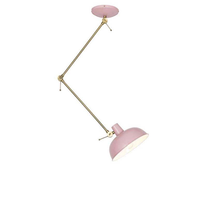 Qazqa Deckenleuchte Milou, ohne Leuchtmittel, E27, Rosa, Retro, Stahl, 1-flammig von Qazqa