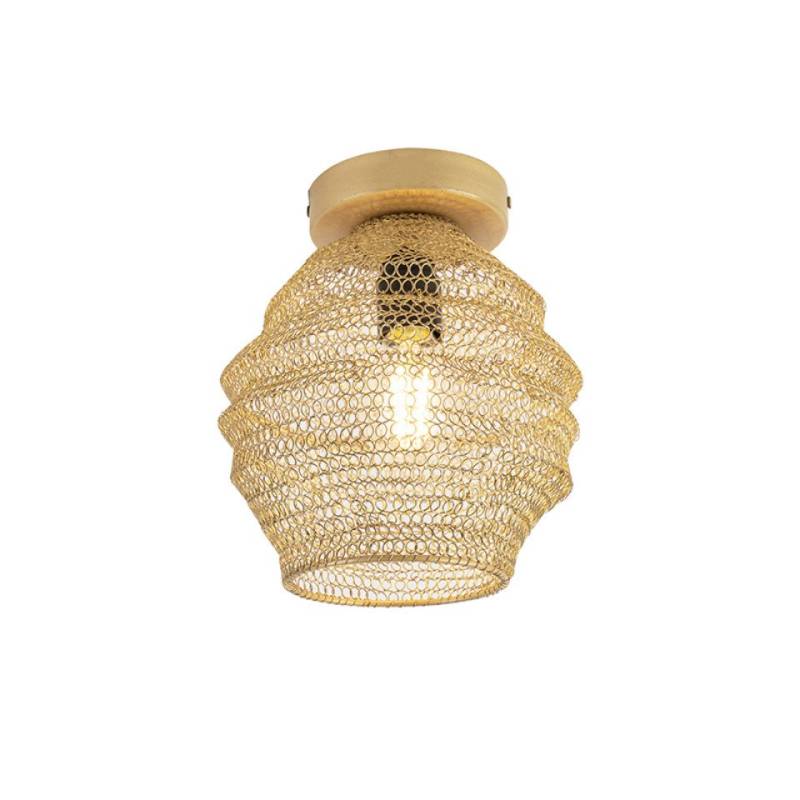 Qazqa Deckenleuchte Nidum, ohne Leuchtmittel, E27, Gold/Messing, Orientalisch, Stahl, 1-flammig von Qazqa