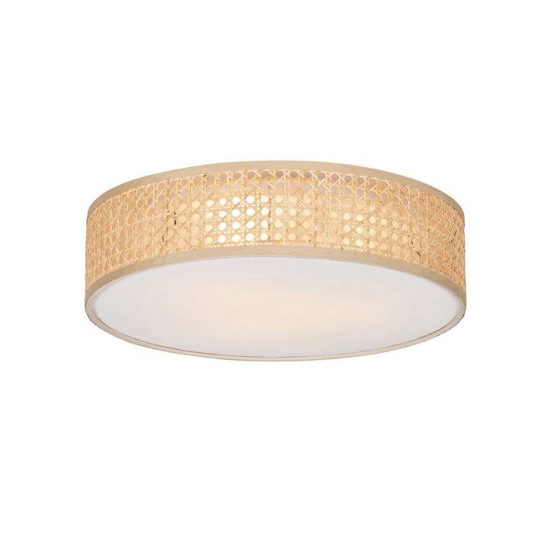 Qazqa Deckenleuchte Tromma, ohne Leuchtmittel, E27, Naturel, Orientalisch, Rattan, 3-flammig von Qazqa