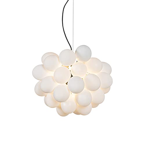Qazqa - Design Art-Deco-Hängelampe I Pendellampe I Pendelleuchte schwarz mit Opalglas 8-flammig rund – Uvas I Wohnzimmer I Schlafzimmer - Kugel I Kugelförmig - LED geeignet G9 Qazqa - Design Art-Deco-Hängelampe I Pendellampe I Pendelleuchte schwarz mit Opalglas 8-flammig rund – Uvas I Wohnzimmer I Schlafzimmer - Kugel I Kugelförmig - LED geeignet G9 von Qazqa