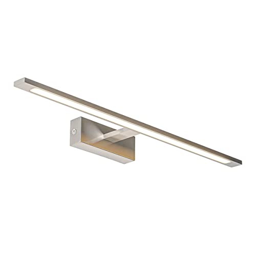 Qazqa - Design Bad I Badezimmer Wandleuchte Stahl I Silber I nickel matt 62 cm inkl. LED IP44 - Jerre - Stahl Länglich - I LED Qazqa - Design Bad I Badezimmer Wandleuchte Stahl I Silber I nickel matt 62 cm inkl. LED IP44 - Jerre - Stahl Länglich - I LED von Qazqa
