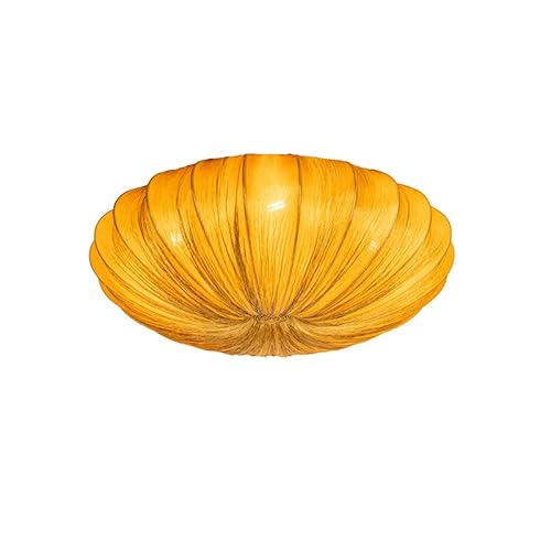 Qazqa - Design Japandi Deckenleuchte I Deckenlampe I Lampe I Leuchte Gold I Messing 60cm 5-flammig - Plu I Wohnzimmer I Schlafzimmer - Textil Rund - LED geeignet E27 von Qazqa