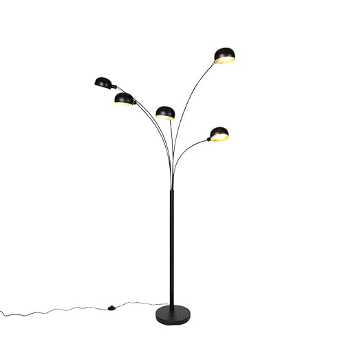 Qazqa - Design Smarte Stehlampe schwarz 5-flammig inkl. Wifi B35 - Sixties I Wohnzimmer - Stahl Länglich - LED geeignet E14 Qazqa - Design Smarte Stehlampe schwarz 5-flammig inkl. Wifi B35 - Sixties I Wohnzimmer - Stahl Länglich - LED geeignet E14 von Qazqa
