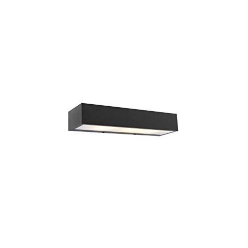 Qazqa - Design längliche Wandleuchte schwarz 3-flammig5 cm - Houx I Wohnzimmer - Aluminium Länglich I Rechteckig - LED geeignet G9 von Qazqa