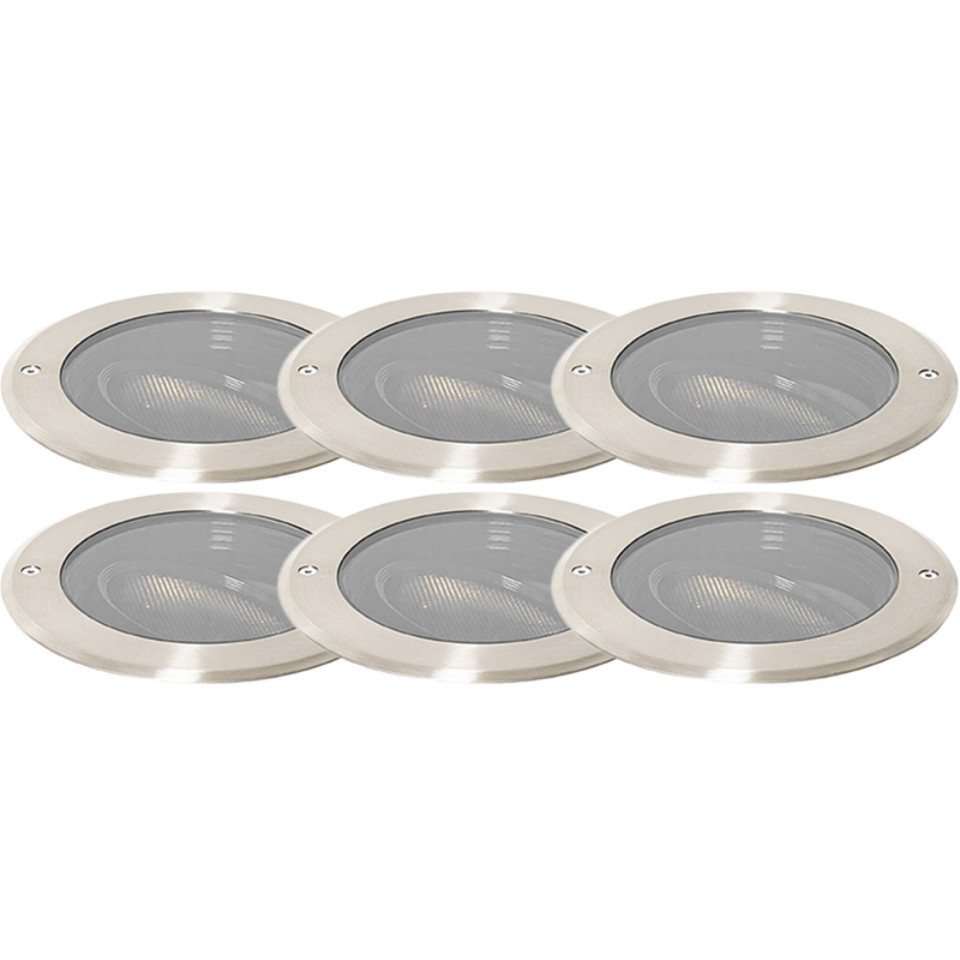 Qazqa Gartenstrahler Delux honey, ohne Leuchtmittel, GU10, Stahl, Modern, Aluminium, 1-flammig von Qazqa