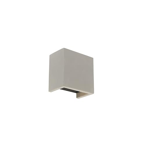 Qazqa - Industrie I Vintage I Industrie I Vintage I Beton-Wandleuchte mit Lichteffekt - Meave I Wohnzimmer I Schlafzimmer - SteinI Quadratisch - LED geeignet G9 Qazqa - Industrie I Vintage I Industrie I Vintage I Beton-Wandleuchte mit Lichteffekt - Meave I Wohnzimmer I Schlafzimmer - SteinI Quadratisch - LED geeignet G9 von Qazqa