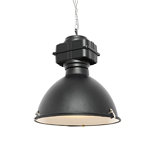 Qazqa - Industrie I Vintage I Industrie I Vintage I Hängelampe I Pendellampe I Pendelleuchte schwarz 53,5 cm - Sicko I Wohnzimmer I Schlafzimmer - Aluminium Rund - LED geeignet E27 von Qazqa