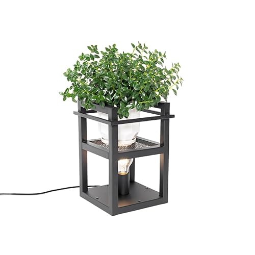 Qazqa - Industrie I Vintage I Industrie I Vintage I Tischlampe schwarz - Cage Rack I Wohnzimmer I Schlafzimmer - Stahl Rechteckig - LED geeignet E27 Qazqa - Industrie I Vintage I Industrie I Vintage I Tischlampe schwarz - Cage Rack I Wohnzimmer I Schlafzimmer - Stahl Rechteckig - LED geeignet E27 von Qazqa