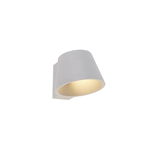 Qazqa - Industrie I Vintage I Industrie I Vintage I Wandleuchte Beton mit Lichteffekt - Cup I Wohnzimmer I Schlafzimmer - SteinI Rund - LED geeignet G9 von Qazqa
