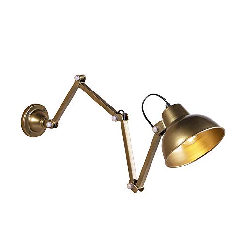 Qazqa - Industrie I Vintage I Industrie I Vintage I Wandleuchte Messing verstellbar - Avon I Wohnzimmer I Schlafzimmer - Stahl Länglich - LED geeignet E27 Qazqa - Industrie I Vintage I Industrie I Vintage I Wandleuchte Messing verstellbar - Avon I Wohnzimmer I Schlafzimmer - Stahl Länglich - LED geeignet E27 von Qazqa