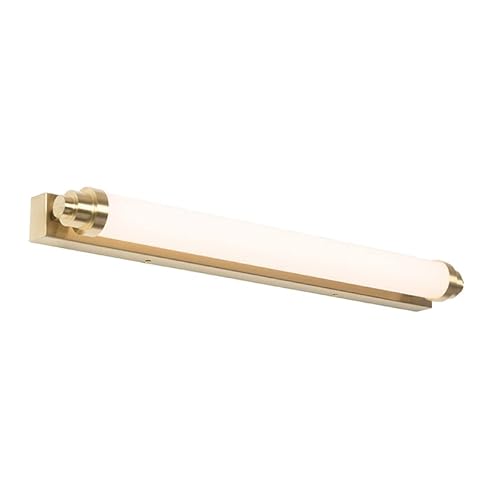 Qazqa - Klassisch I Antik Bad I Badezimmer Wandleuchte weiß mit Gold I Messing inkl. LED 3-stufig dimmbar IP44 - Yordi Dimmer I Dimmbar - Kunststoff Länglich - I LED Qazqa - Klassisch I Antik Bad I Badezimmer Wandleuchte weiß mit Gold I Messing inkl. LED 3-stufig dimmbar IP44 - Yordi Dimmer I Dimmbar - Kunststoff Länglich - I LED von Qazqa
