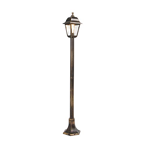 Qazqa - Klassisch I Antik Klassische Laterne AntikGold I Messing 122 cm IP44 - Hauptstadt I Außenbeleuchtung - Kunststoff Länglich - LED geeignet E27 von Qazqa