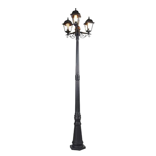 Qazqa - Klassisch I Antik Smarte Laterne schwarz 3-Licht IP44 inkl. Wifi ST64 - Capital I Außenbeleuchtung - Kunststoff Länglich - LED geeignet E27 Qazqa - Klassisch I Antik Smarte Laterne schwarz 3-Licht IP44 inkl. Wifi ST64 - Capital I Außenbeleuchtung - Kunststoff Länglich - LED geeignet E27 von Qazqa