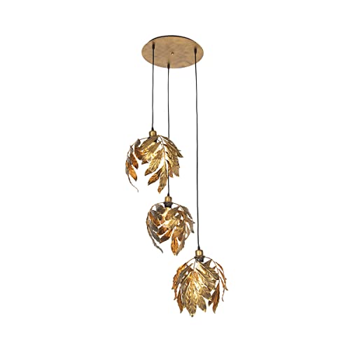 Qazqa - Klassisch I Antik Vintage Hängelampe I Pendellampe I Pendelleuchte Antik Gold I Messing rund 3-flammig - Linde I Wohnzimmer I Schlafzimmer - Stahl Rund - LED geeignet E27 Qazqa - Klassisch I Antik Vintage Hängelampe I Pendellampe I Pendelleuchte Antik Gold I Messing rund 3-flammig - Linde I Wohnzimmer I Schlafzimmer - Stahl Rund - LED geeignet E27 von Qazqa