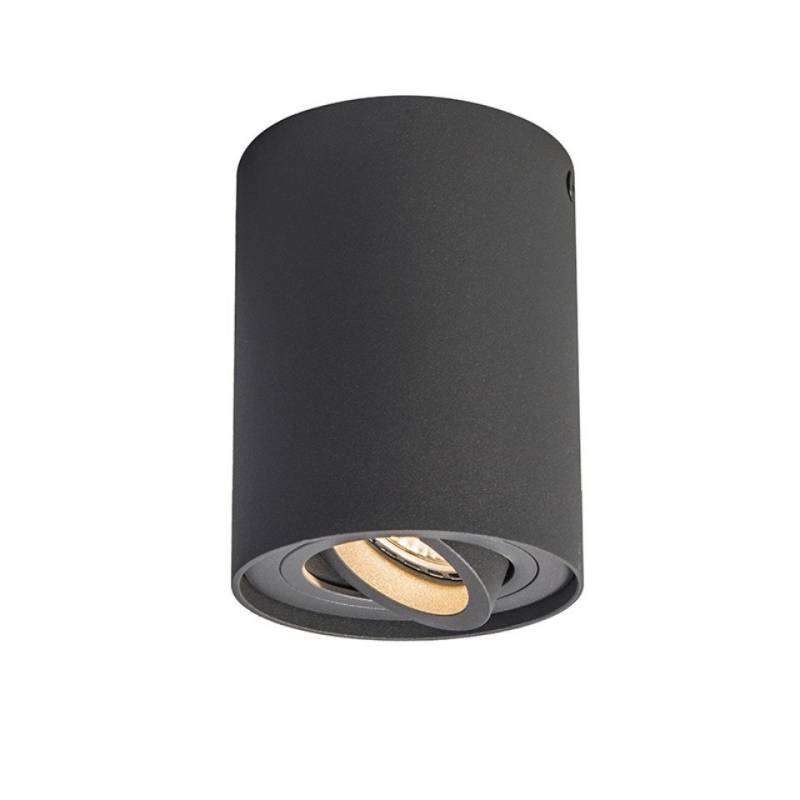 Qazqa LED Aufbaustrahler Rondoo up, ohne Leuchtmittel, GU10, Dunkelgrau, Modern, Aluminium, 1-flammig Qazqa LED Aufbaustrahler Rondoo up, ohne Leuchtmittel, GU10, Dunkelgrau, Modern, Aluminium, 1-flammig von Qazqa