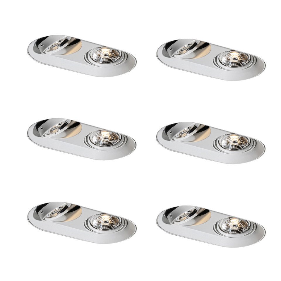 Qazqa LED Einbaustrahler 108299, ohne Leuchtmittel, GU10, Metall, 2-flammig Qazqa LED Einbaustrahler 108299, ohne Leuchtmittel, GU10, Metall, 2-flammig von Qazqa