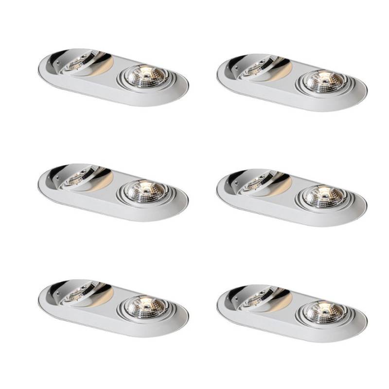 Qazqa LED Einbaustrahler 108299, ohne Leuchtmittel, GU10, Metall, 2-flammig Qazqa LED Einbaustrahler 108299, ohne Leuchtmittel, GU10, Metall, 2-flammig von Qazqa